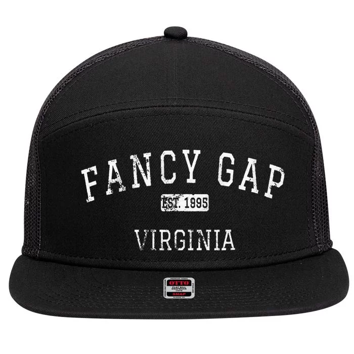 Fancy Gap Virginia VA Vintage 7 Panel Mesh Trucker Snapback Hat