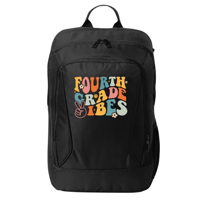 Fourth Grade Vibes 1st Day Of School 4th Grade Team Retro City Backpack