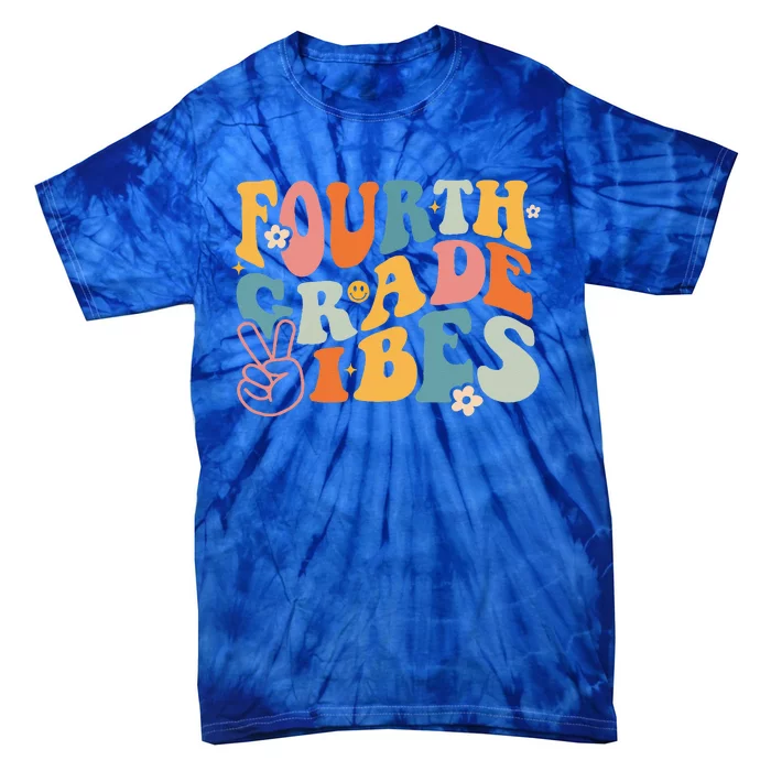 Fourth Grade Vibes 1st Day Of School 4th Grade Team Retro Tie-Dye T-Shirt