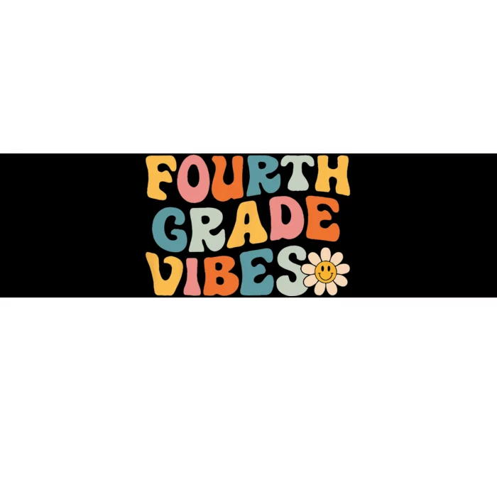 Fourth Grade Vibes 4th Grade Team Retro 1st Day of School Bumper Sticker