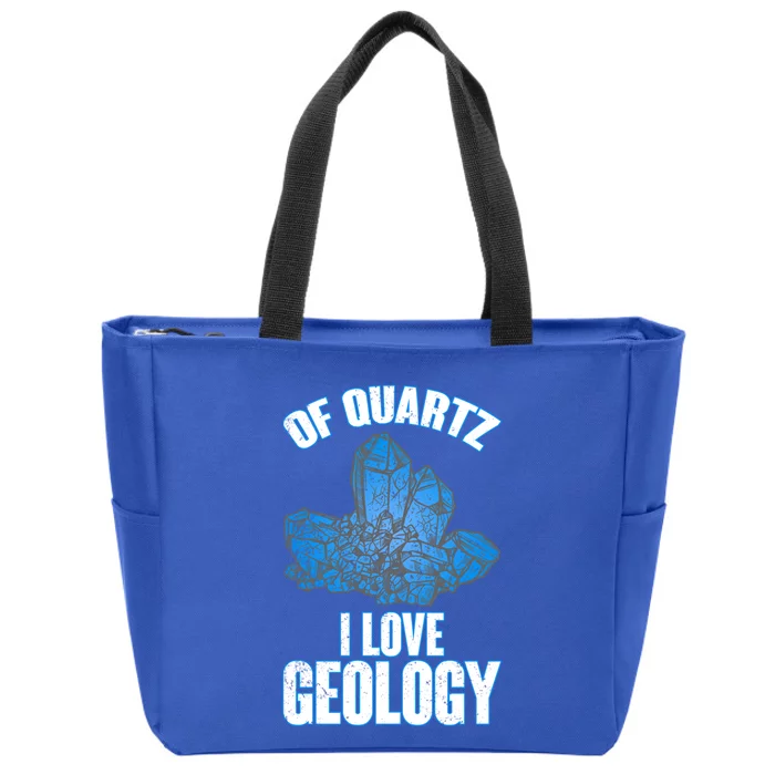 Funny Geologist Valentines Day Gift Of Quartz I Love Geology Gift Zip Tote Bag