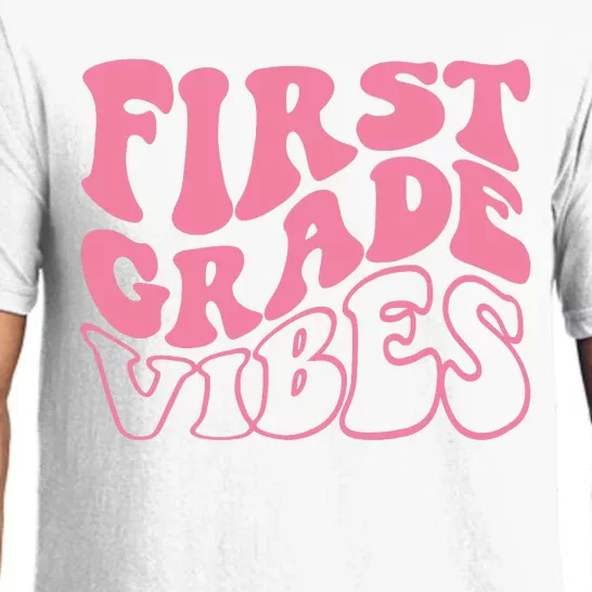 First Grade Vibes Happy First Day Of School 1st Grade Back Pajama Set