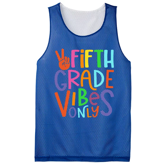 Fifth Grade Vibes 5th Grade Team Retro 5th Day Of School Mesh Reversible Basketball Jersey Tank