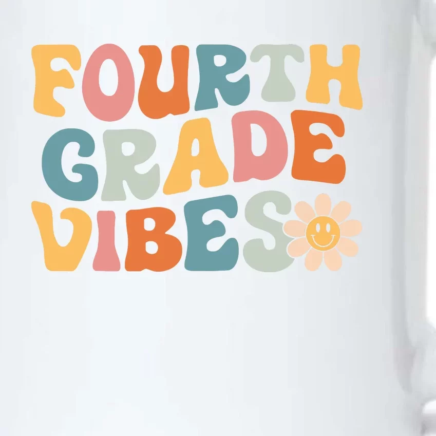 Fourth Grade Vibes 4th Grade Team Retro 1st Day Of School Black Color Changing Mug