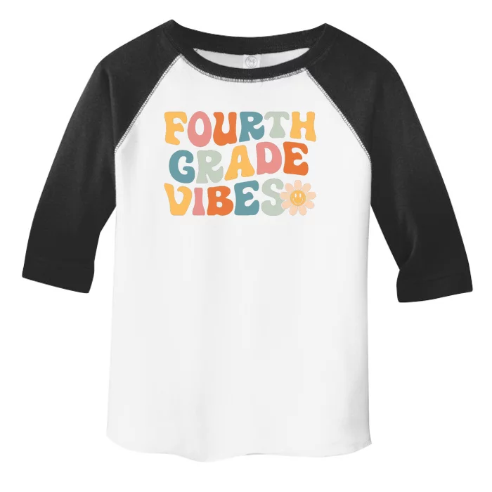 Fourth Grade Vibes 4th Grade Team Retro 1st Day Of School Toddler Fine Jersey T-Shirt