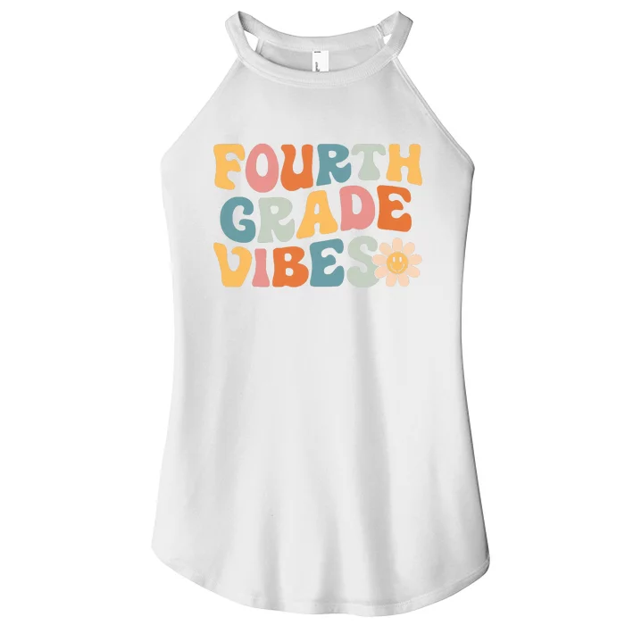 Fourth Grade Vibes 4th Grade Team Retro 1st Day Of School Women’s Perfect Tri Rocker Tank