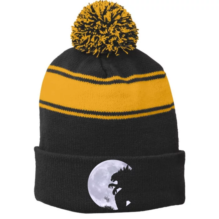 Funny Monster Versus ET Stripe Pom Pom Beanie