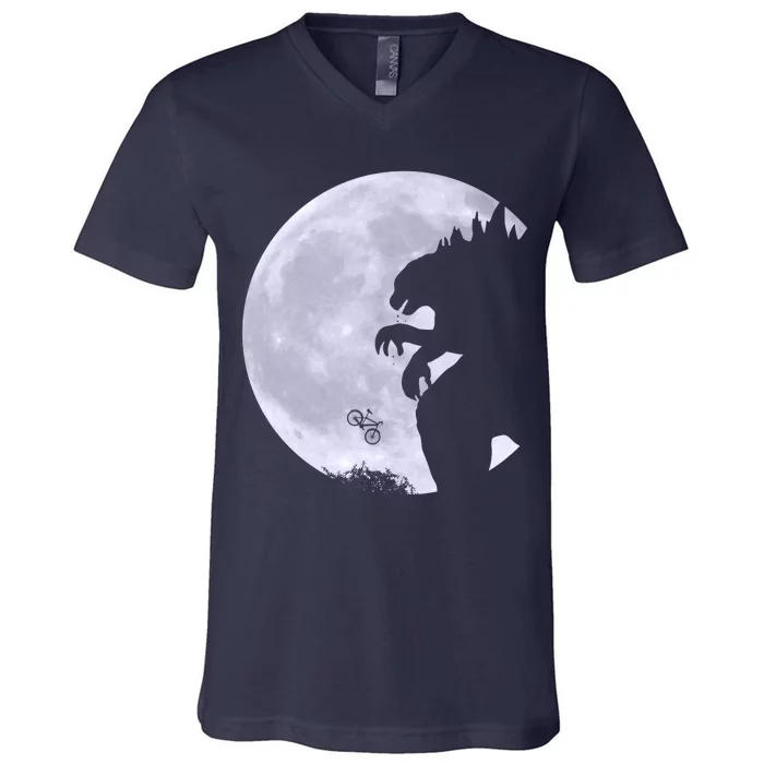 Funny Monster Versus ET V-Neck T-Shirt