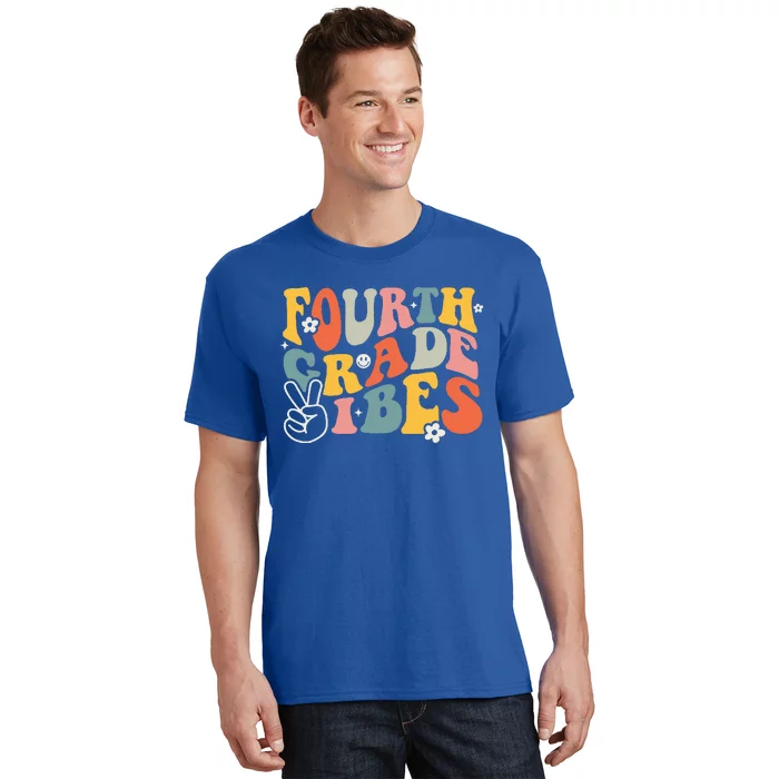 Fourth Grade Vibes 4th Grade Team Retro 1st Day Of School T-Shirt