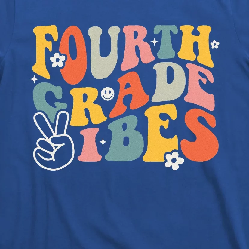 Fourth Grade Vibes 4th Grade Team Retro 1st Day Of School T-Shirt