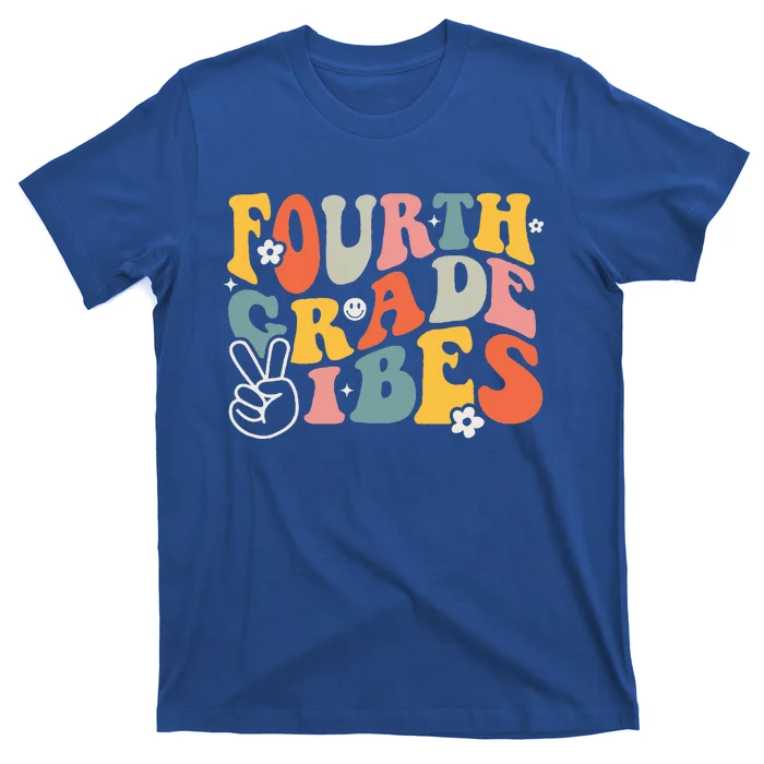 Fourth Grade Vibes 4th Grade Team Retro 1st Day Of School T-Shirt