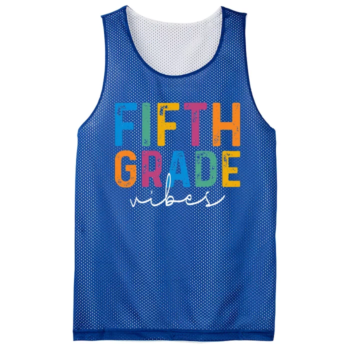 Fifth Grade Vibes 5th Grade Team Retro 1st Day Of School Mesh Reversible Basketball Jersey Tank