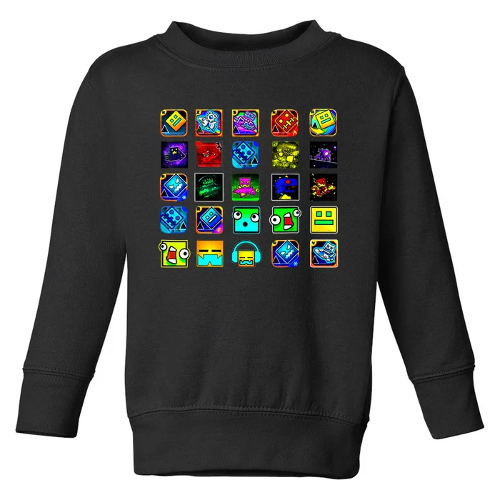 Full Geometry Video Game Gifts Funny Graphic Birthday Gifts Toddler Sweatshirt