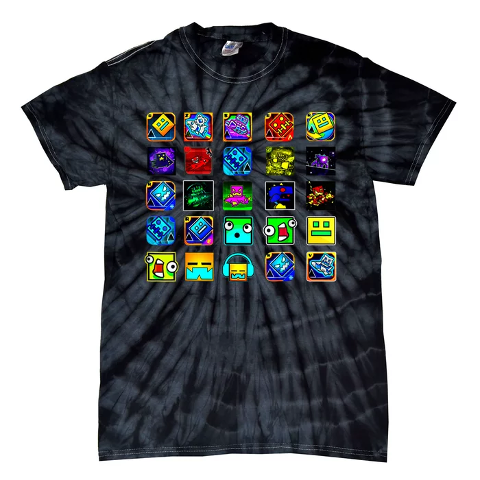 Full Geometry Video Game Gifts Funny Graphic Birthday Gifts Tie-Dye T-Shirt