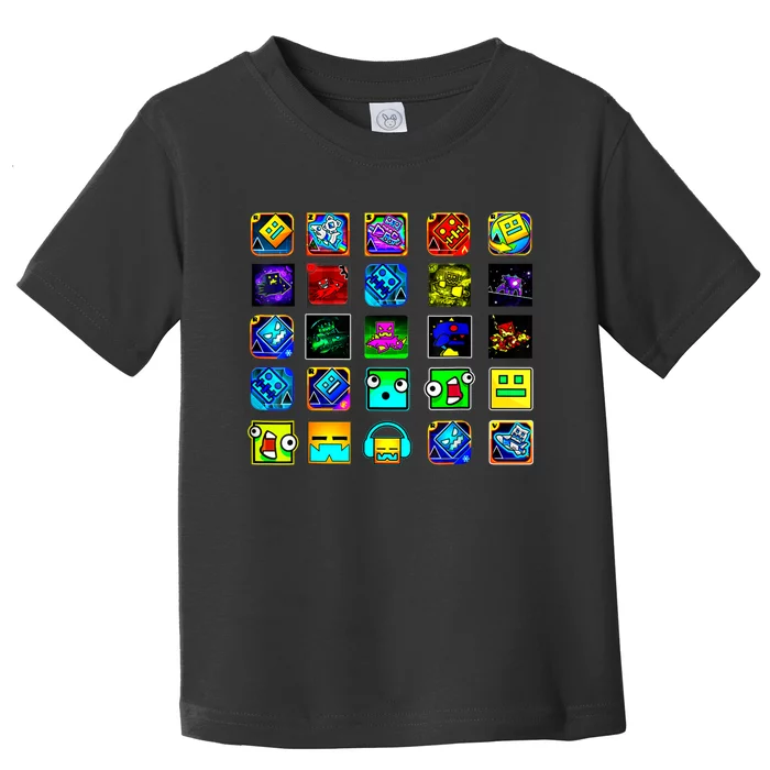 Full Geometry Video Game Gifts Funny Graphic Birthday Gifts Toddler T-Shirt