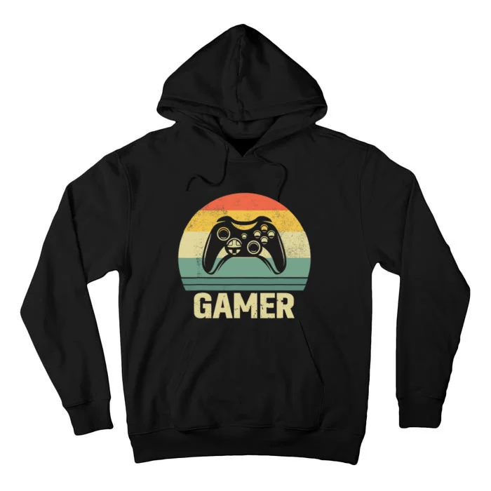 Funny Gamer Vintage Video Games Gaming Gift For Boys Tall Hoodie