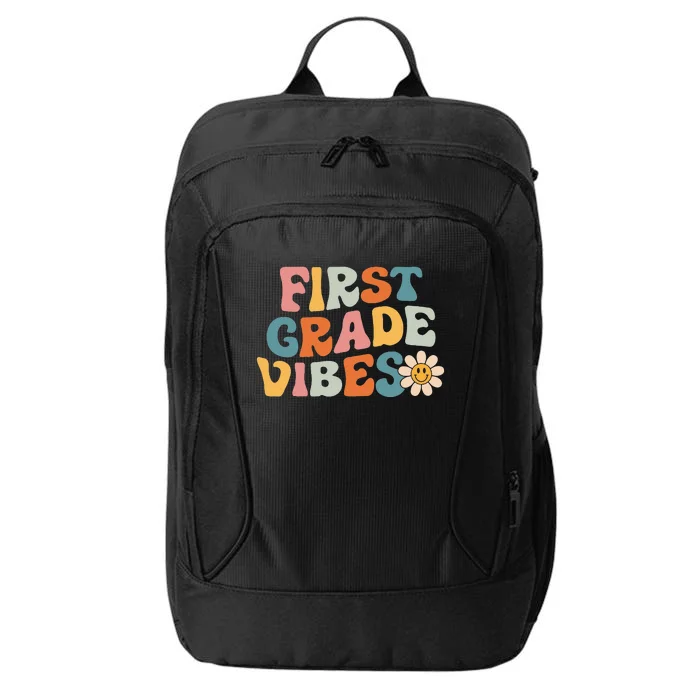 First Grade Vibes 1st Grade Team Retro 1st Day Of School City Backpack