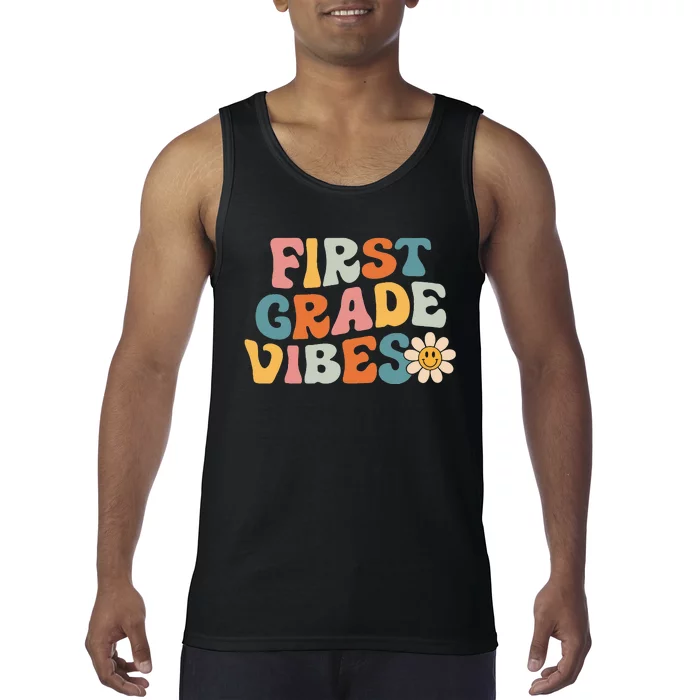 First Grade Vibes 1st Grade Team Retro 1st Day Of School Tank Top