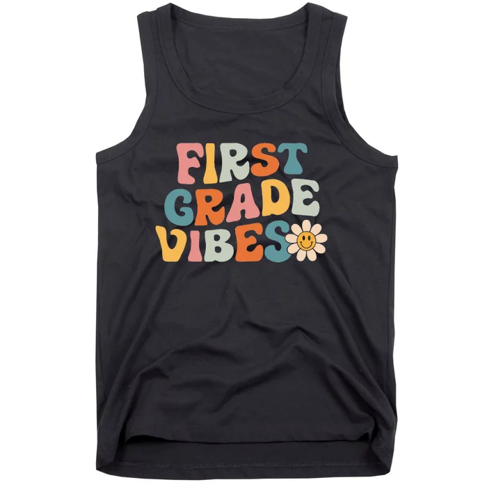 First Grade Vibes 1st Grade Team Retro 1st Day Of School Tank Top