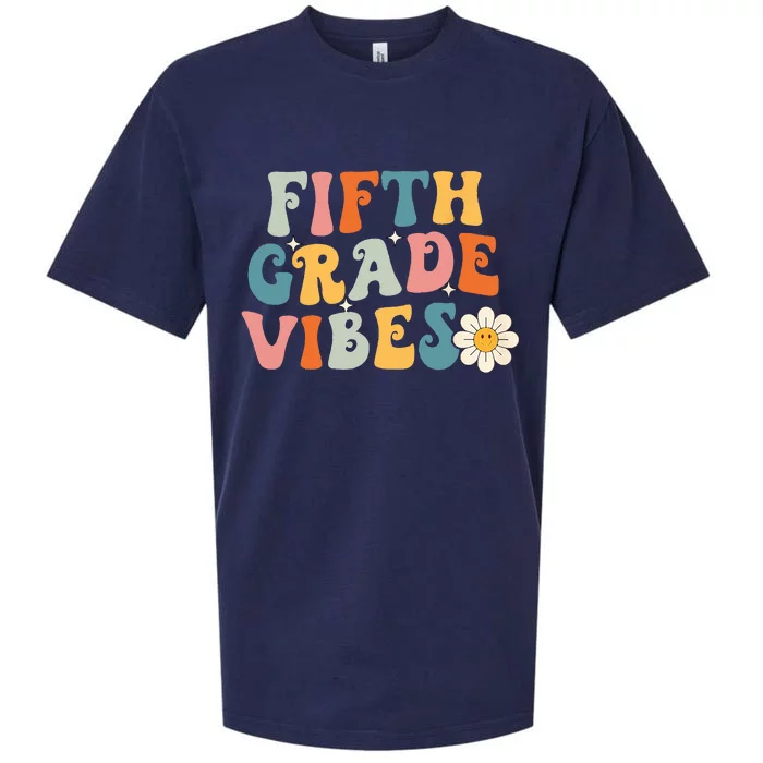 Fifth Grade Vibes 5th Grade Team Retro 1st Day Of School Sueded Cloud Jersey T-Shirt