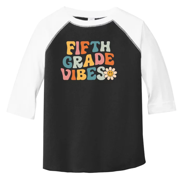 Fifth Grade Vibes - 5th Grade Team Retro 1st Day of School Toddler Fine Jersey T-Shirt