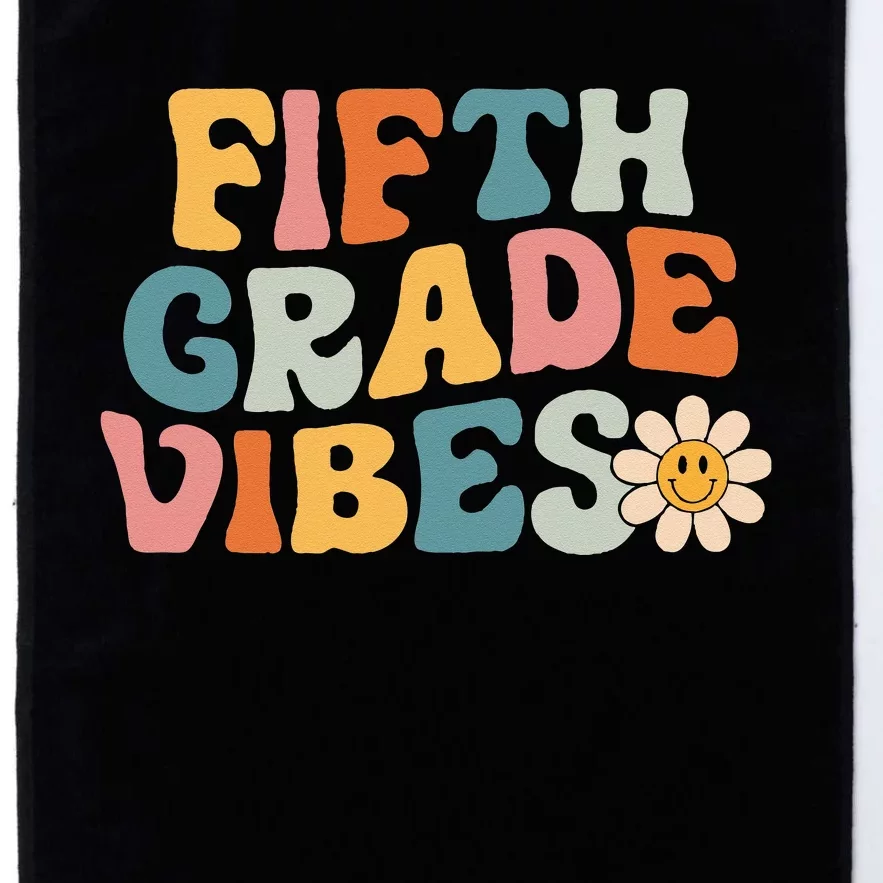 Fifth Grade Vibes - 5th Grade Team Retro 1st Day of School Platinum Collection Golf Towel