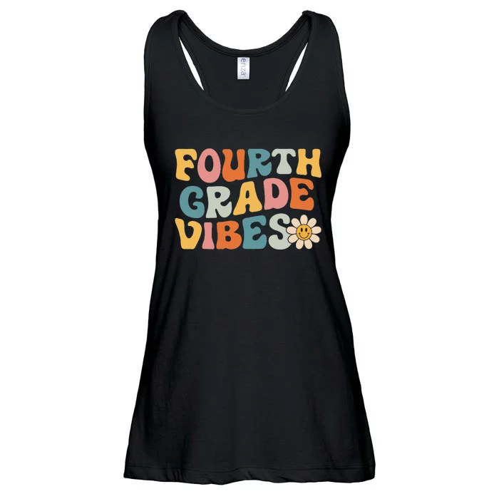 Fourth Grade Vibes 4th Grade Team Retro 1st Day of School Ladies Essential Flowy Tank