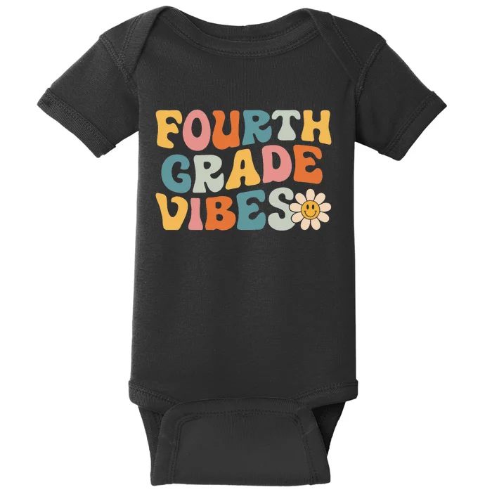 Fourth Grade Vibes 4th Grade Team Retro 1st Day of School Baby Bodysuit