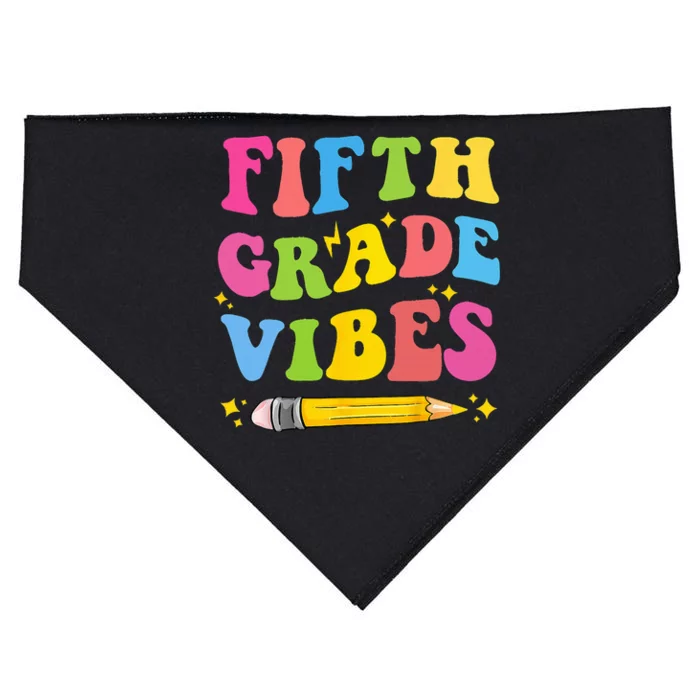 Fifth Grade Vibes Back To School USA-Made Doggie Bandana