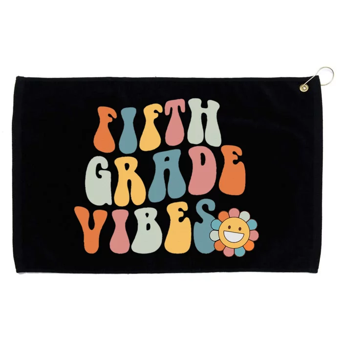 Fifth Grade Vibes - 5th Grade Team Retro 1st Day of School Grommeted Golf Towel