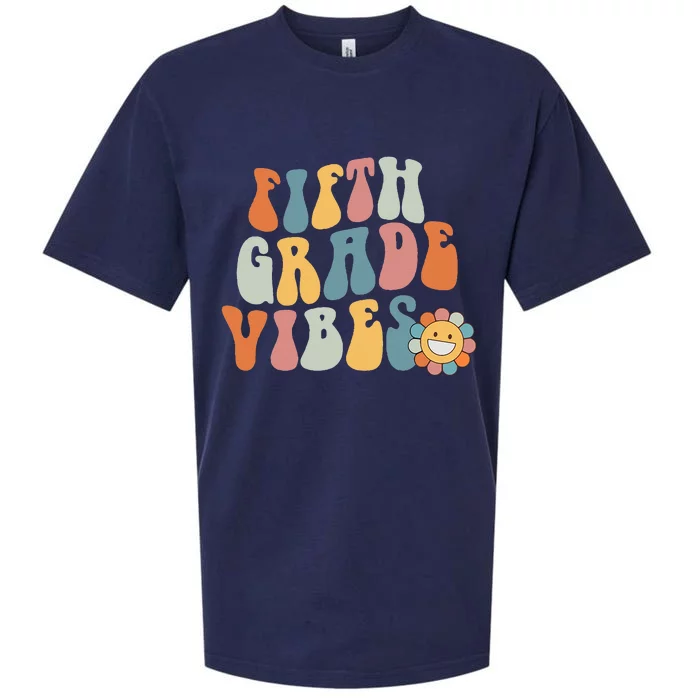 Fifth Grade Vibes - 5th Grade Team Retro 1st Day of School Sueded Cloud Jersey T-Shirt