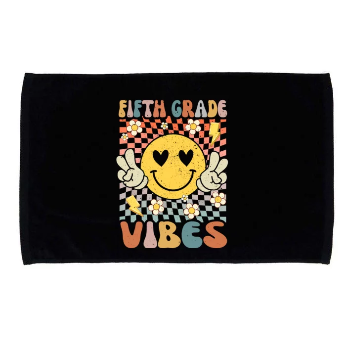 Fifth Grade Vibes 5th Grade Retro Teacher 1st Day Of School Microfiber Hand Towel