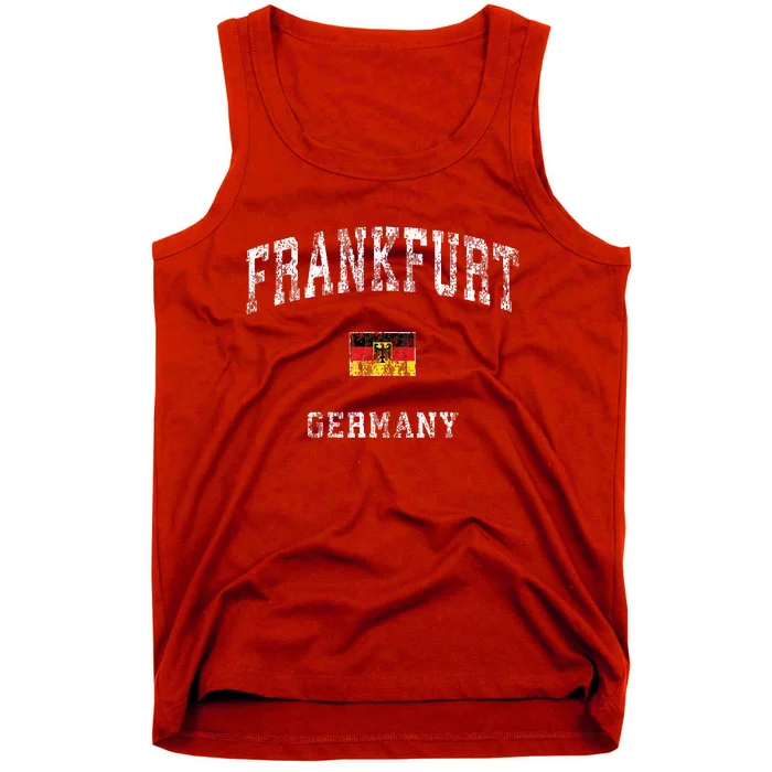 Frankfurt Germany Vintage Athletic Sports Design Tank Top