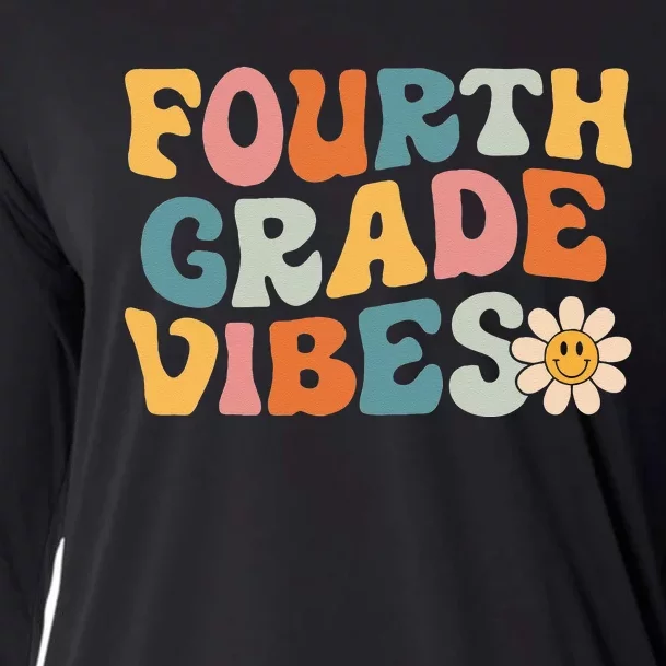 Fourth Grade Vibes 4th Grade Team Retro 1st Day Of School Cooling Performance Long Sleeve Crew