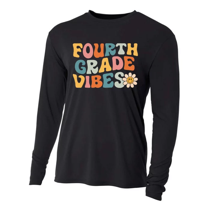 Fourth Grade Vibes 4th Grade Team Retro 1st Day Of School Cooling Performance Long Sleeve Crew