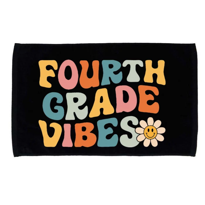 Fourth Grade Vibes 4th Grade Team Retro 1st Day Of School Microfiber Hand Towel