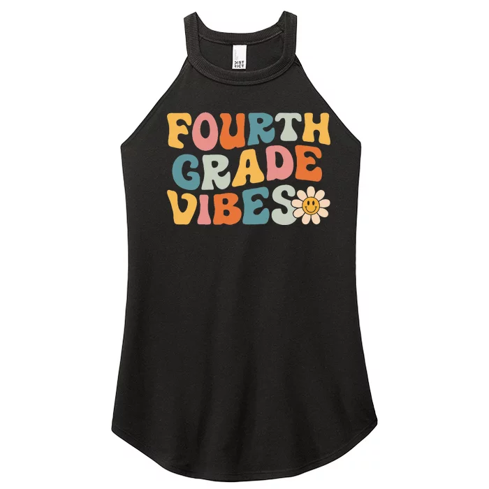 Fourth Grade Vibes 4th Grade Team Retro 1st Day Of School Women’s Perfect Tri Rocker Tank