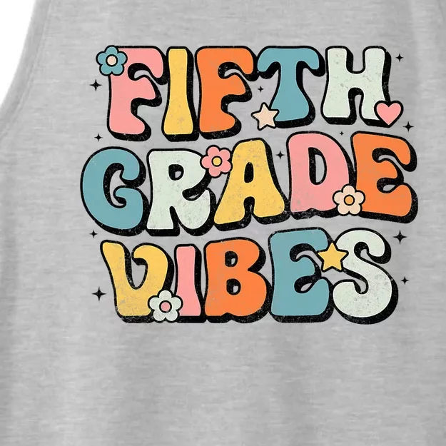 Fifth Grade Vibes 5th Grade Team Retro 1st Day Of School Ladies Tri-Blend Wicking Tank