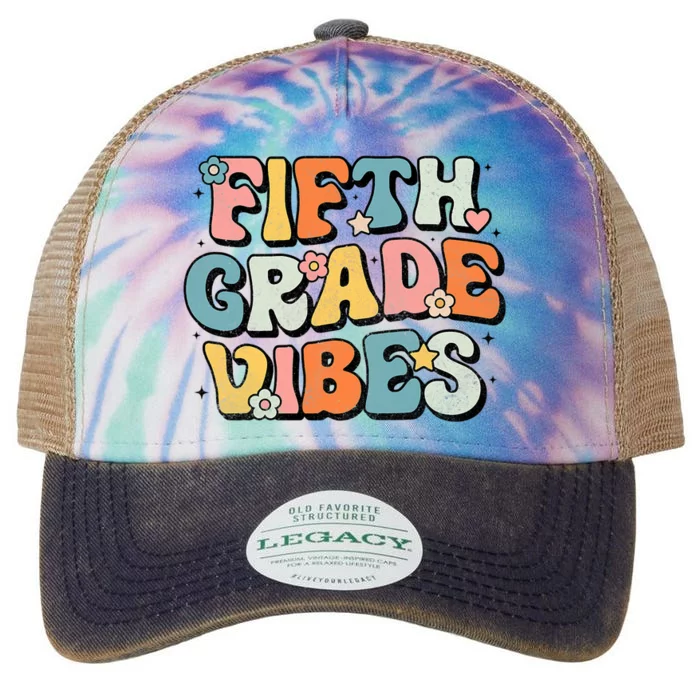 Fifth Grade Vibes 5th Grade Team Retro 1st Day Of School Legacy Tie Dye Trucker Hat