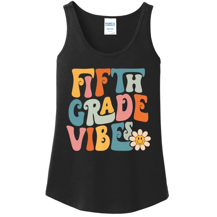 Fifth Grade Vibes 5th Grade Team Retro 5th Grade Teachers Ladies Essential Tank