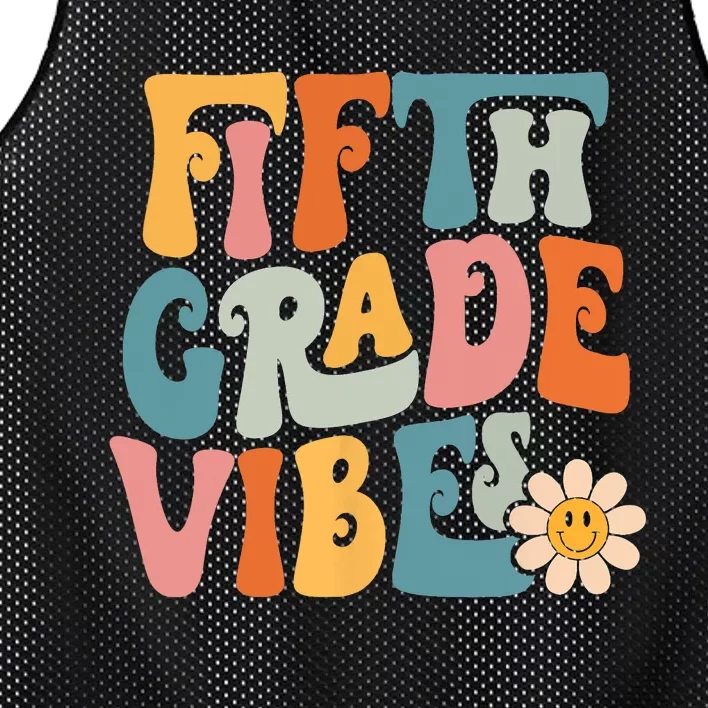 Fifth Grade Vibes 5th Grade Team Retro 5th Grade Teachers Mesh Reversible Basketball Jersey Tank