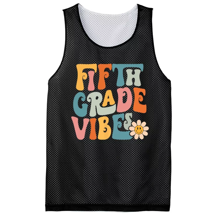 Fifth Grade Vibes 5th Grade Team Retro 5th Grade Teachers Mesh Reversible Basketball Jersey Tank