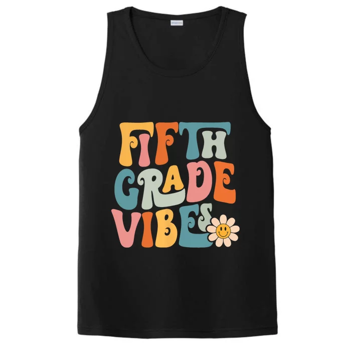 Fifth Grade Vibes 5th Grade Team Retro 5th Grade Teachers Performance Tank