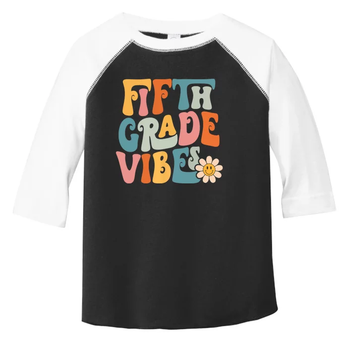 Fifth Grade Vibes 5th Grade Team Retro 5th Grade Teachers Toddler Fine Jersey T-Shirt