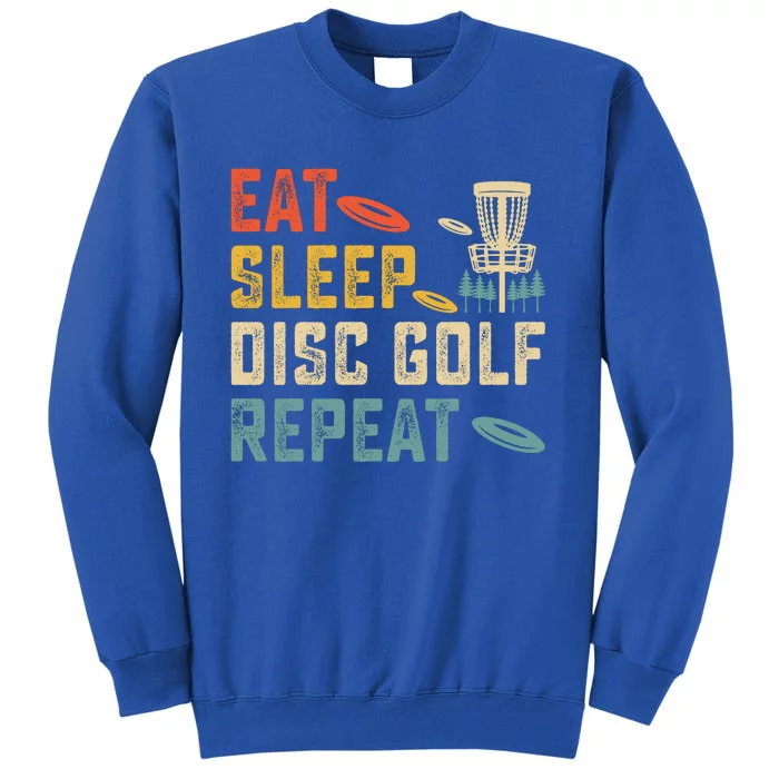 Frisbee Golf Vintage Eat Sleep Disc Golf Repeat Sweatshirt