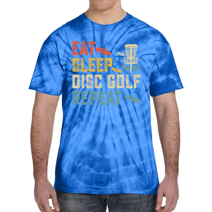 Frisbee Golf Vintage Eat Sleep Disc Golf Repeat Tie-Dye T-Shirt