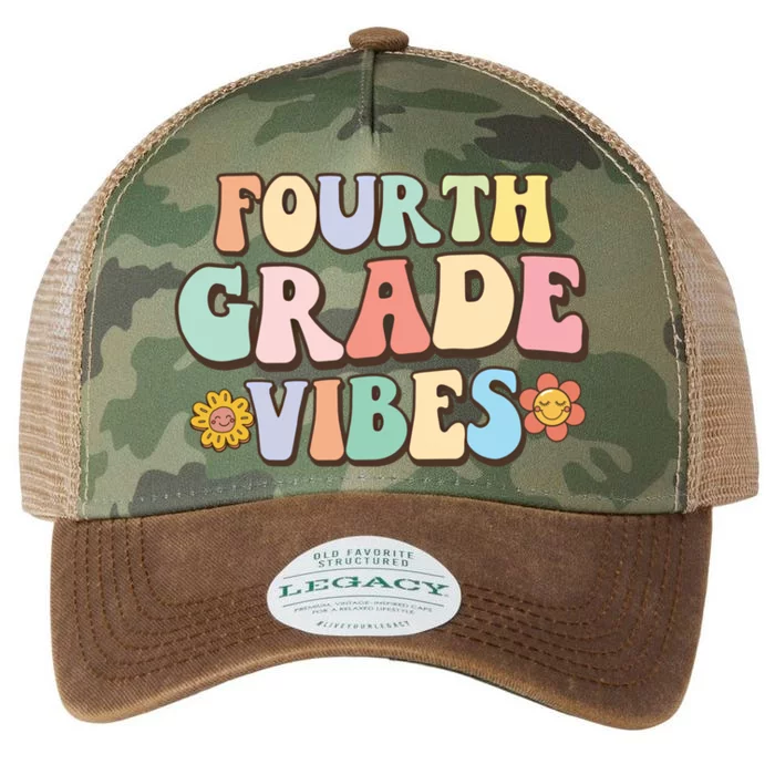 Fourth Grade Vibes Back To School Retro 4Th Grade Teacher Meaningful Gift Legacy Tie Dye Trucker Hat