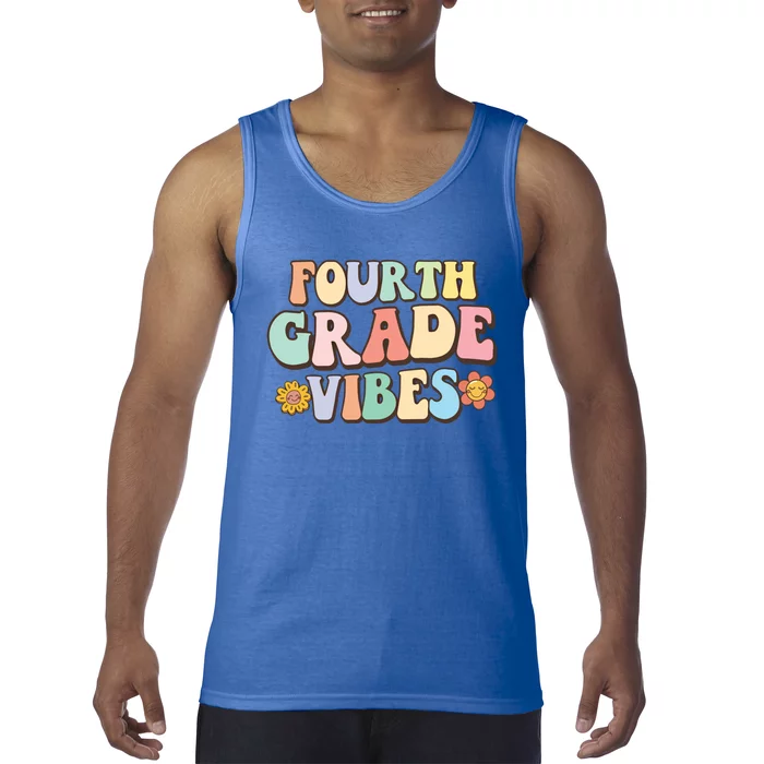 Fourth Grade Vibes Back To School Retro 4Th Grade Teacher Meaningful Gift Tank Top