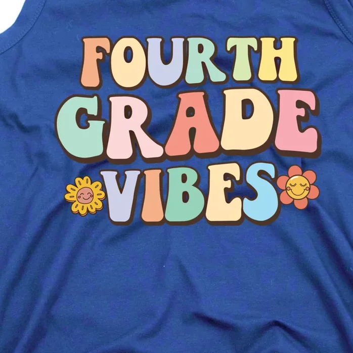 Fourth Grade Vibes Back To School Retro 4Th Grade Teacher Meaningful Gift Tank Top