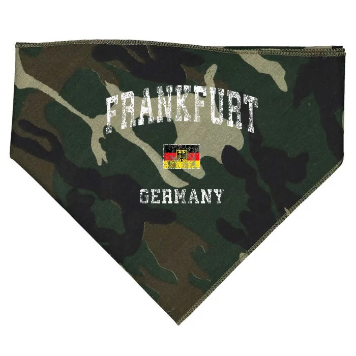 Frankfurt Germany Vintage Athletic Sports Design USA-Made Doggie Bandana